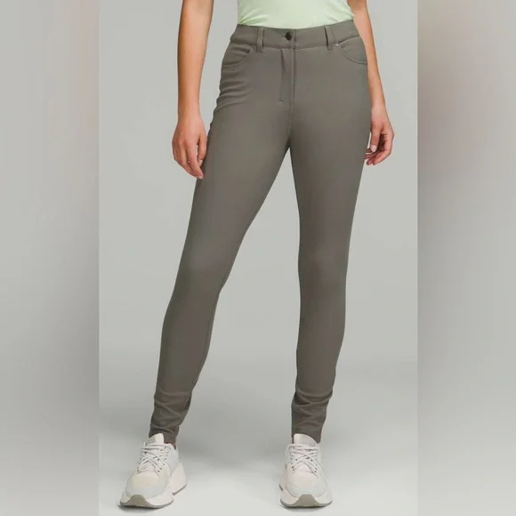 lululemon | size 28 City Sleek Slim-Fit 5 Pocket High-Rise Pant in Grey Sage - Picture 4 of 12